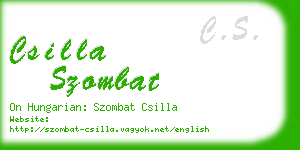 csilla szombat business card